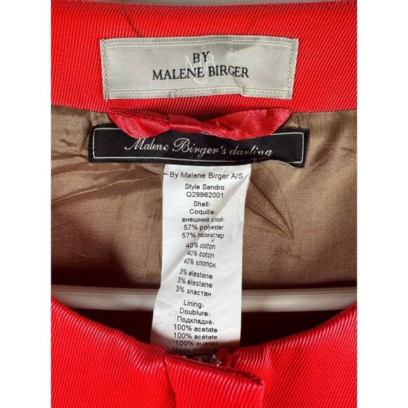 By Malene Birger Cropped Evening Jacket Bolero Blazer Salmon Pink Pockets Lined - Picture 7 of 11